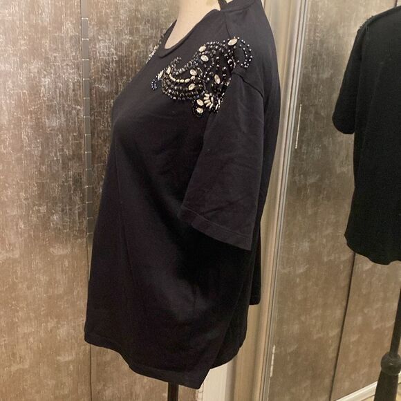 Sandro crystal embellished cotton tee, L - Picture 8 of 12